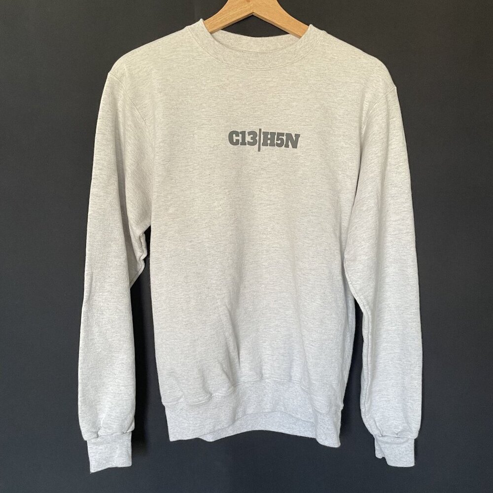 Champion Eco Authentic Bro-Fish Sweatshirt Small Gray 50% Cotton 50% Polyester
